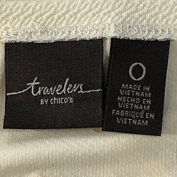 Travelers BY CHICO'S WOMEN'S CREAM TOP BOAT NECK SIZE 0 - Picture 10 of 16